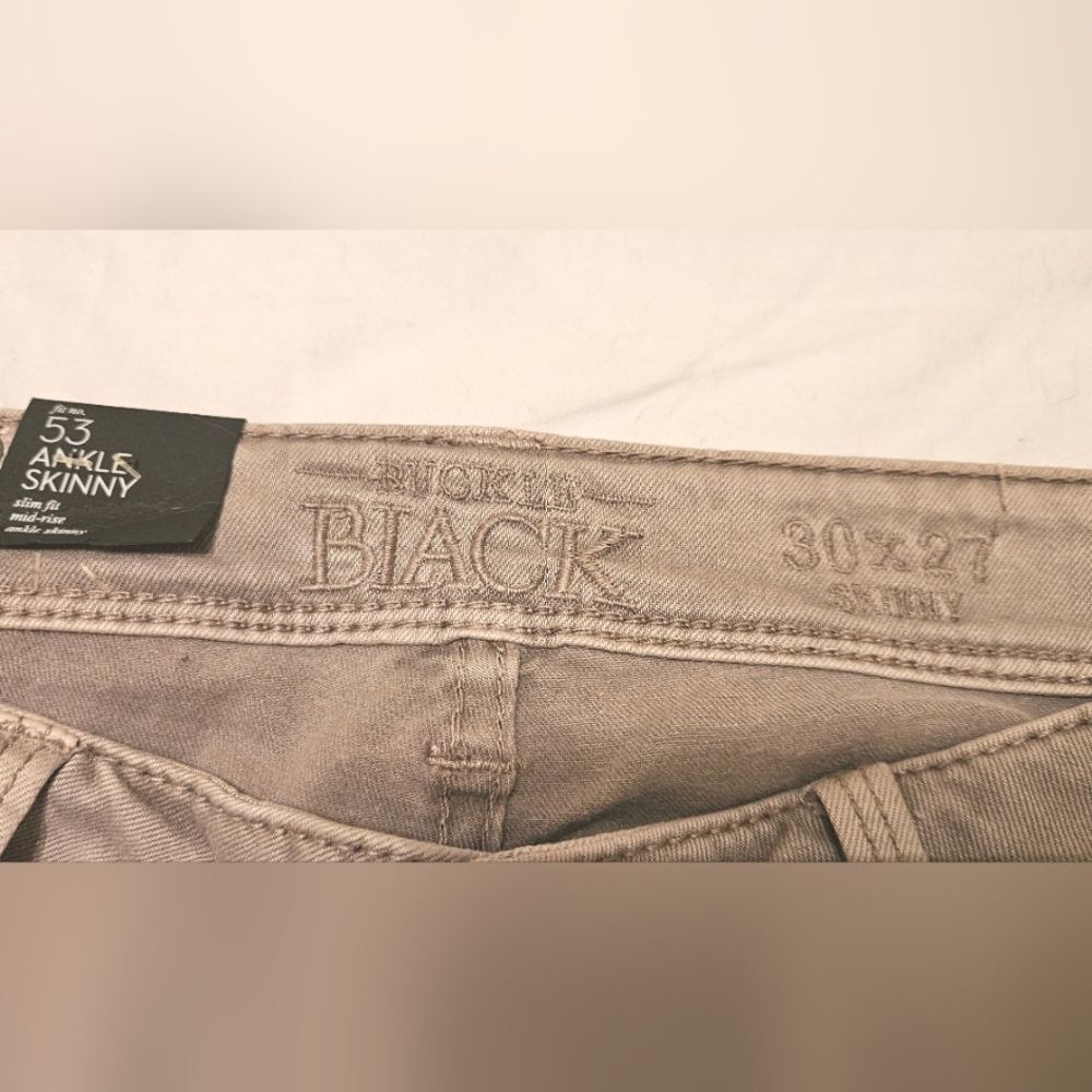 Buckle Black Jeans Womens Sz30 Tan Fit No. 53 Ankle Zip Skinny Denim Stretch NWT - Picture 4 of 16